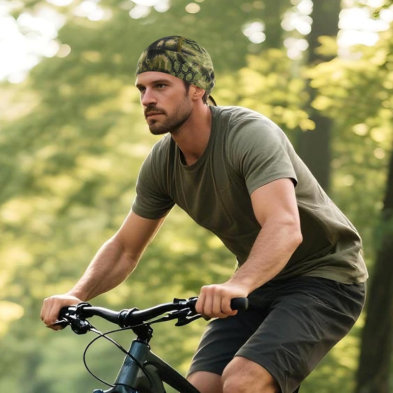 DOCILA 9 Pcs Do Rags Skull Cap Men Women Helmet Liner Head Bandana Motorcycle Durags Caps Cycling Beanie Sports Accessories - Image 2